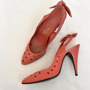 Vintage Sacha London Hearts Cutouts Heels Shoes